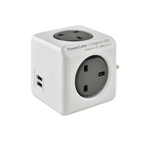 Picture of POWERCUBE WITH 2 USB PORT GREY
